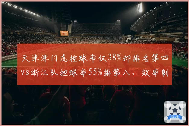 天津津门虎控球率仅38%却排名第四vs浙江队控球率55%排第八,效率制胜